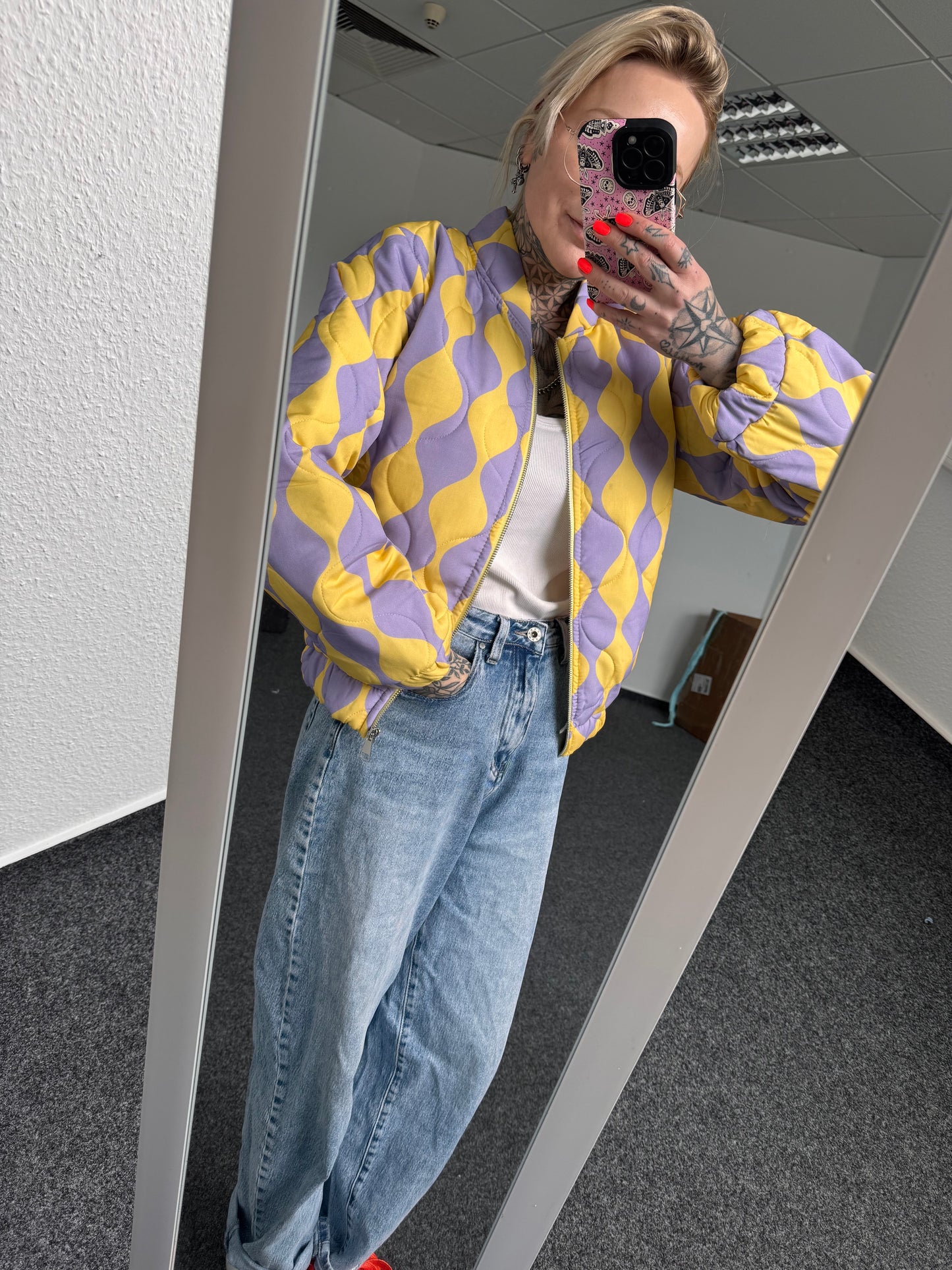Steppjacke // GELB LILA