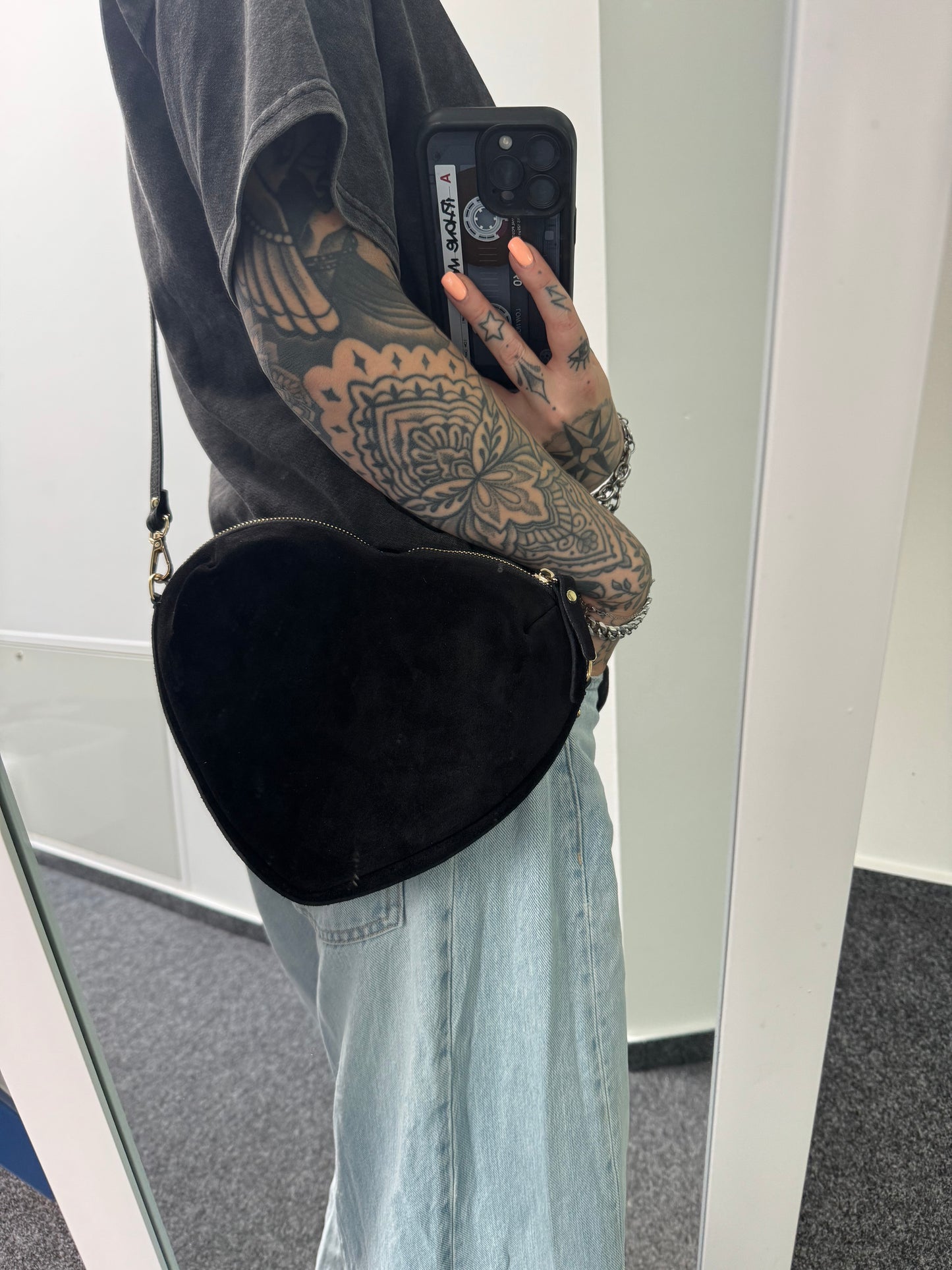Crossbody Bag // HEART BLACK
