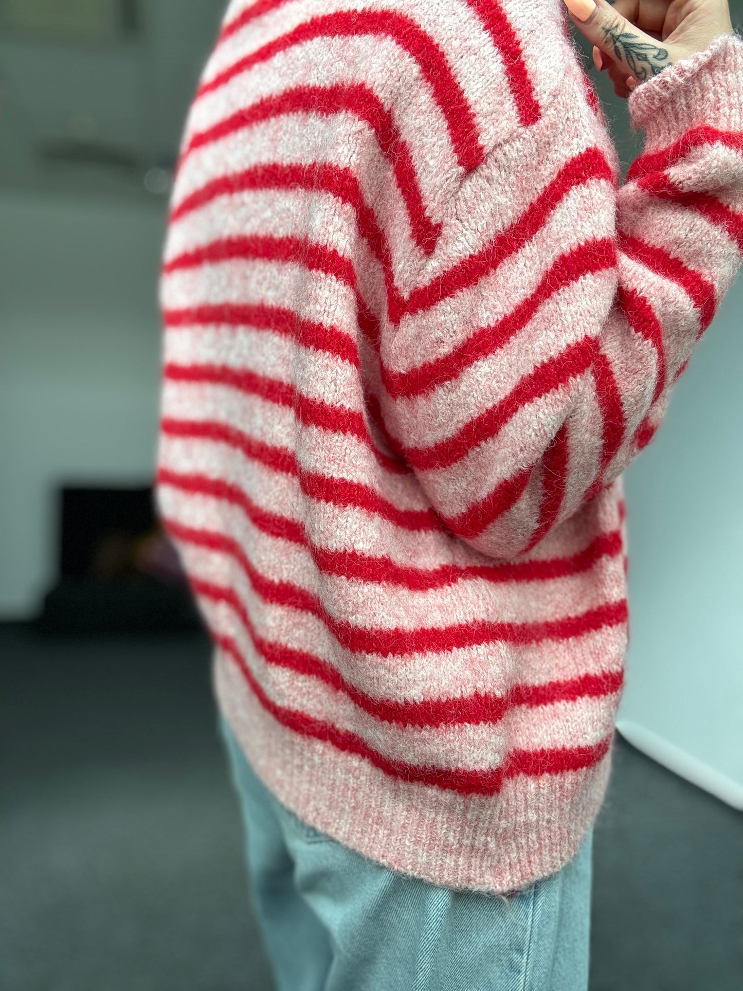 Strickjacke // SMILEY ROT