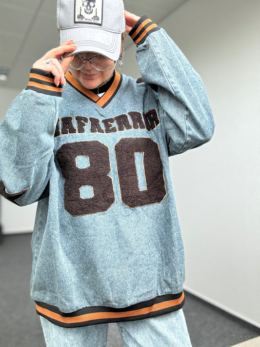 Baseball langarm // DENIM LEAGUE 80
