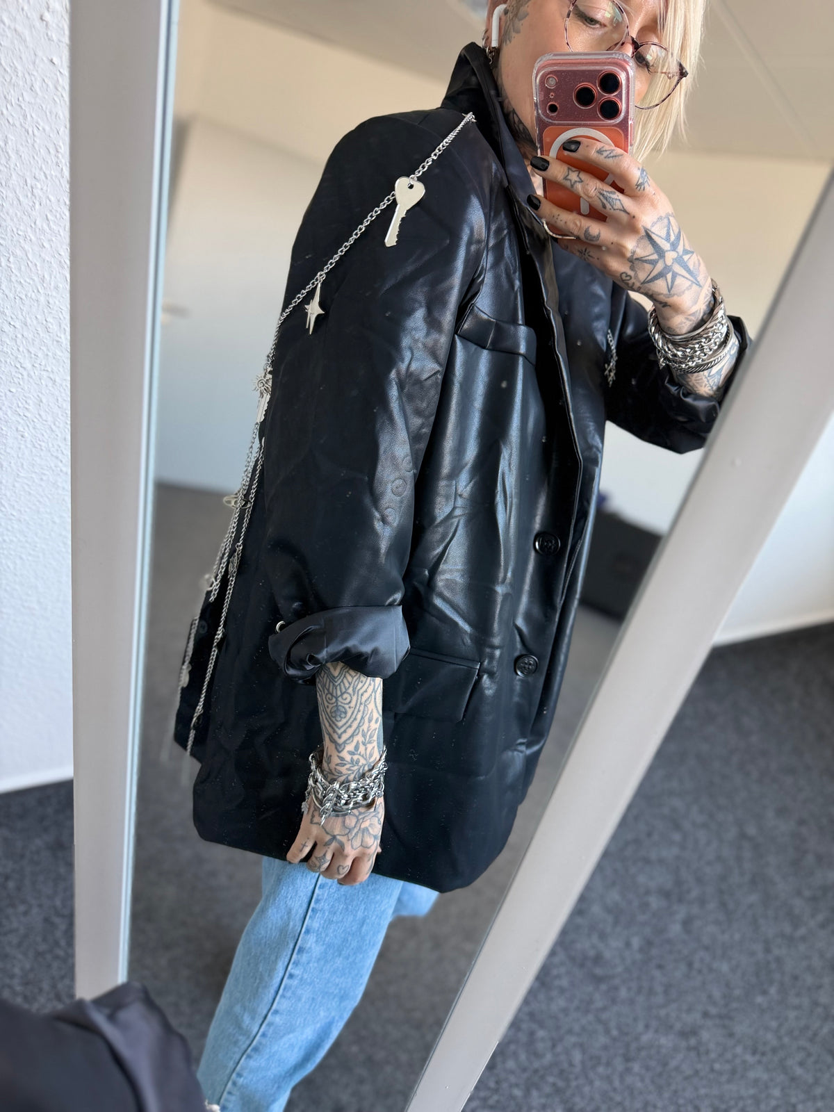 Blazer Kunstleder // KETTEN