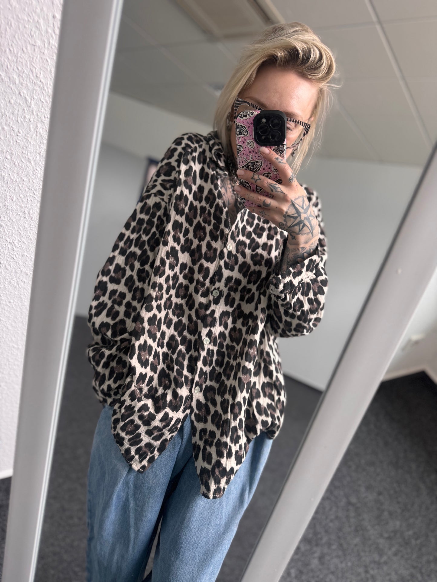 Musselin Oversize Bluse langarm //  LEO CLASSIC