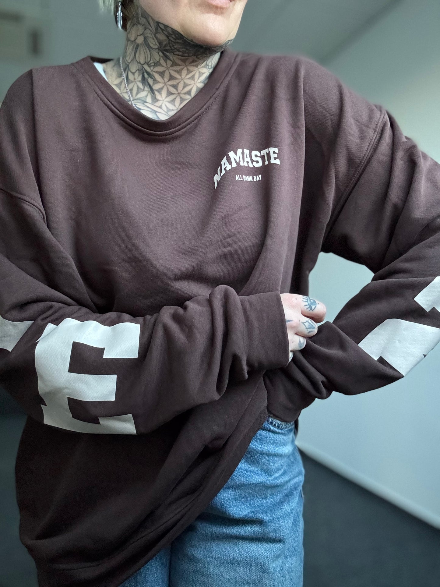 Statement Sweater // NAMASTE CHOCOLATE