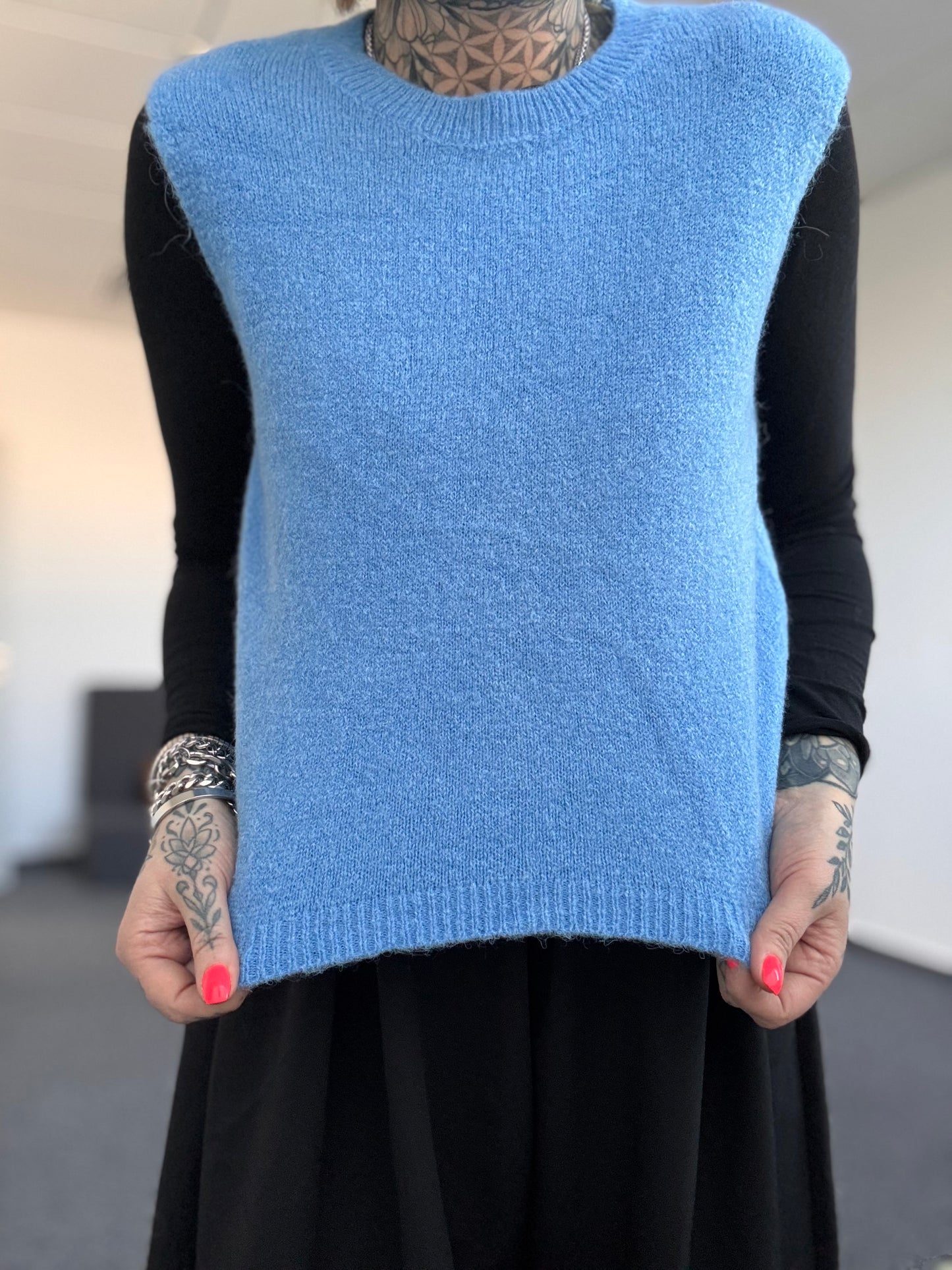 Baby Alpaka Pullunder // BLUE