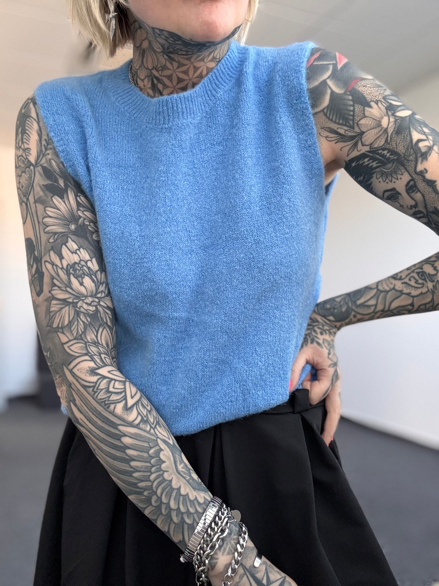 Baby Alpaka Pullunder // BLUE