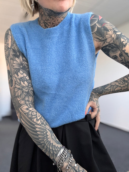 Baby Alpaka Pullunder // BLUE