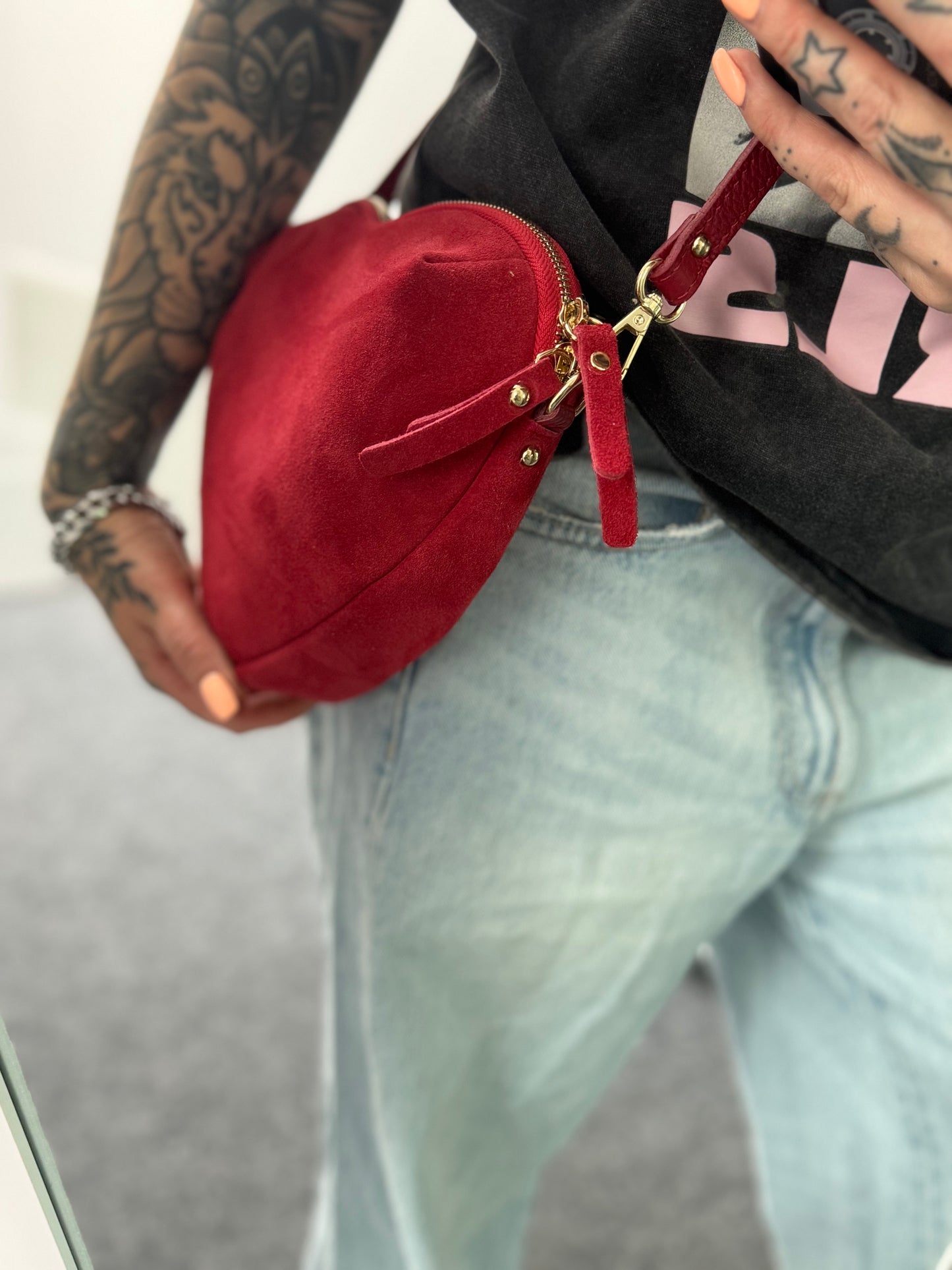 Crossbody Bag // HEART RED