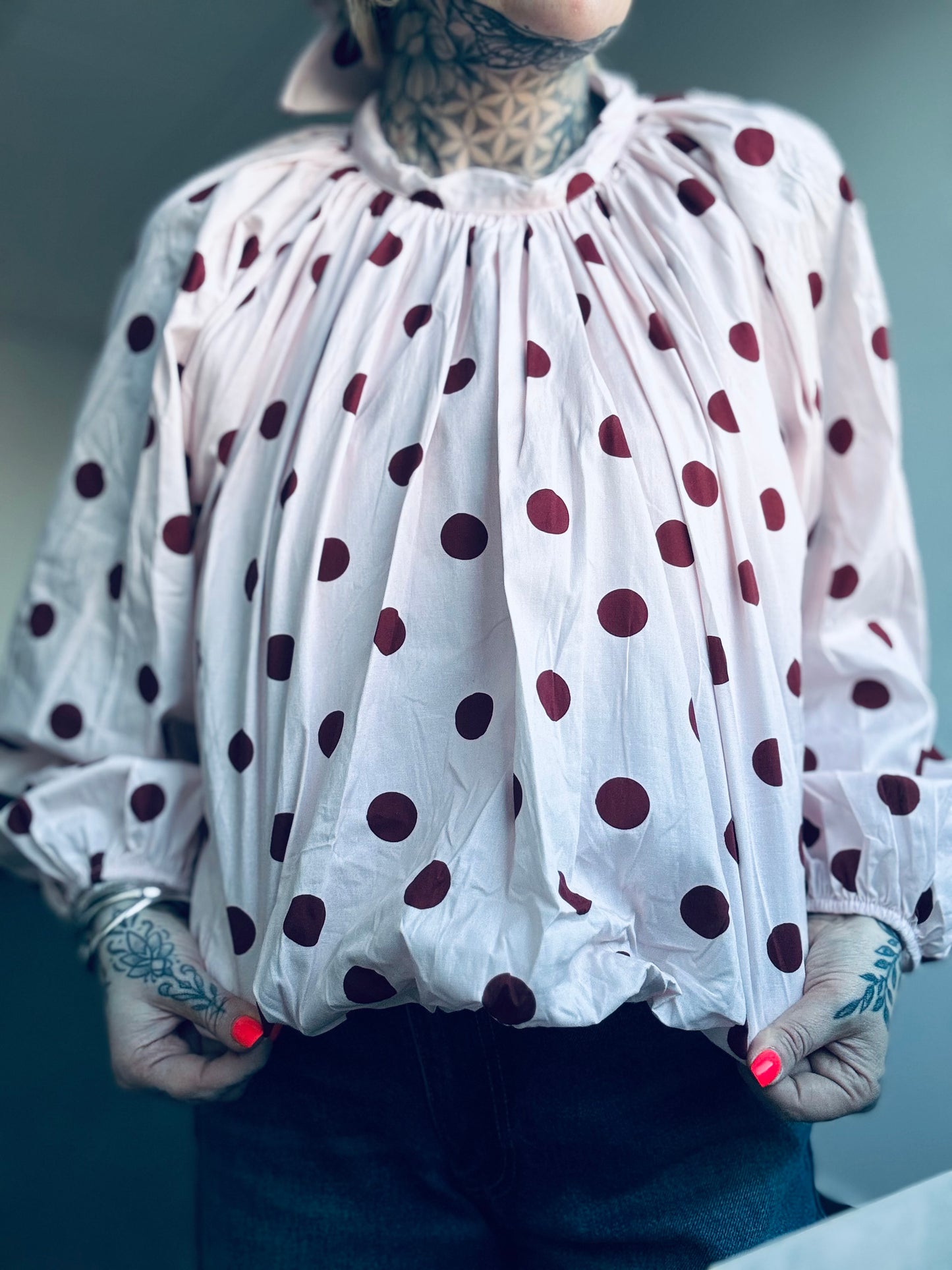 Bluse // CUTOUT ROSA