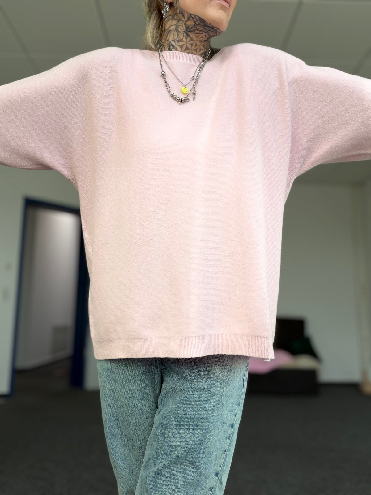 Feinstrickpulli // OVERSIZE HELLROSA