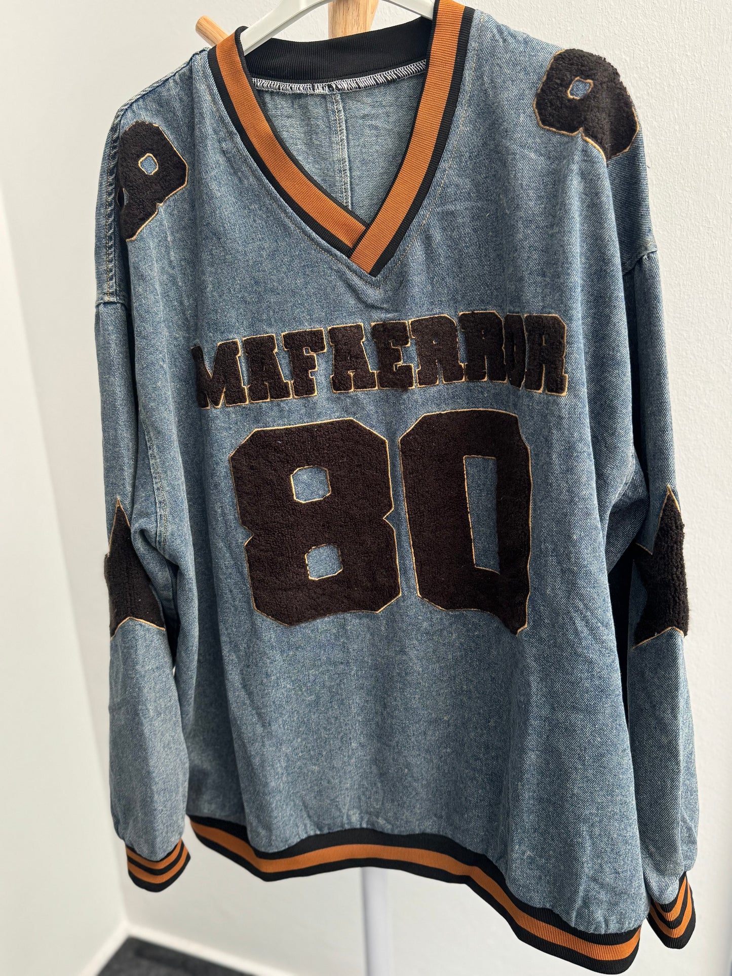 Baseball langarm // DENIM LEAGUE 80
