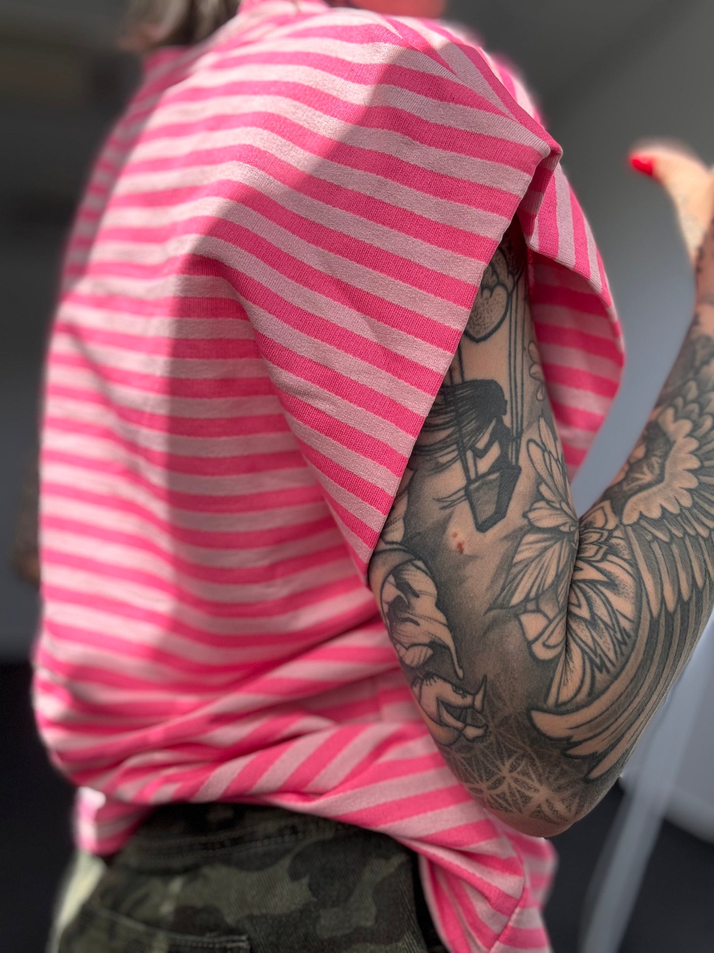 Basic Oversize Shirt // STRIPES ROSA