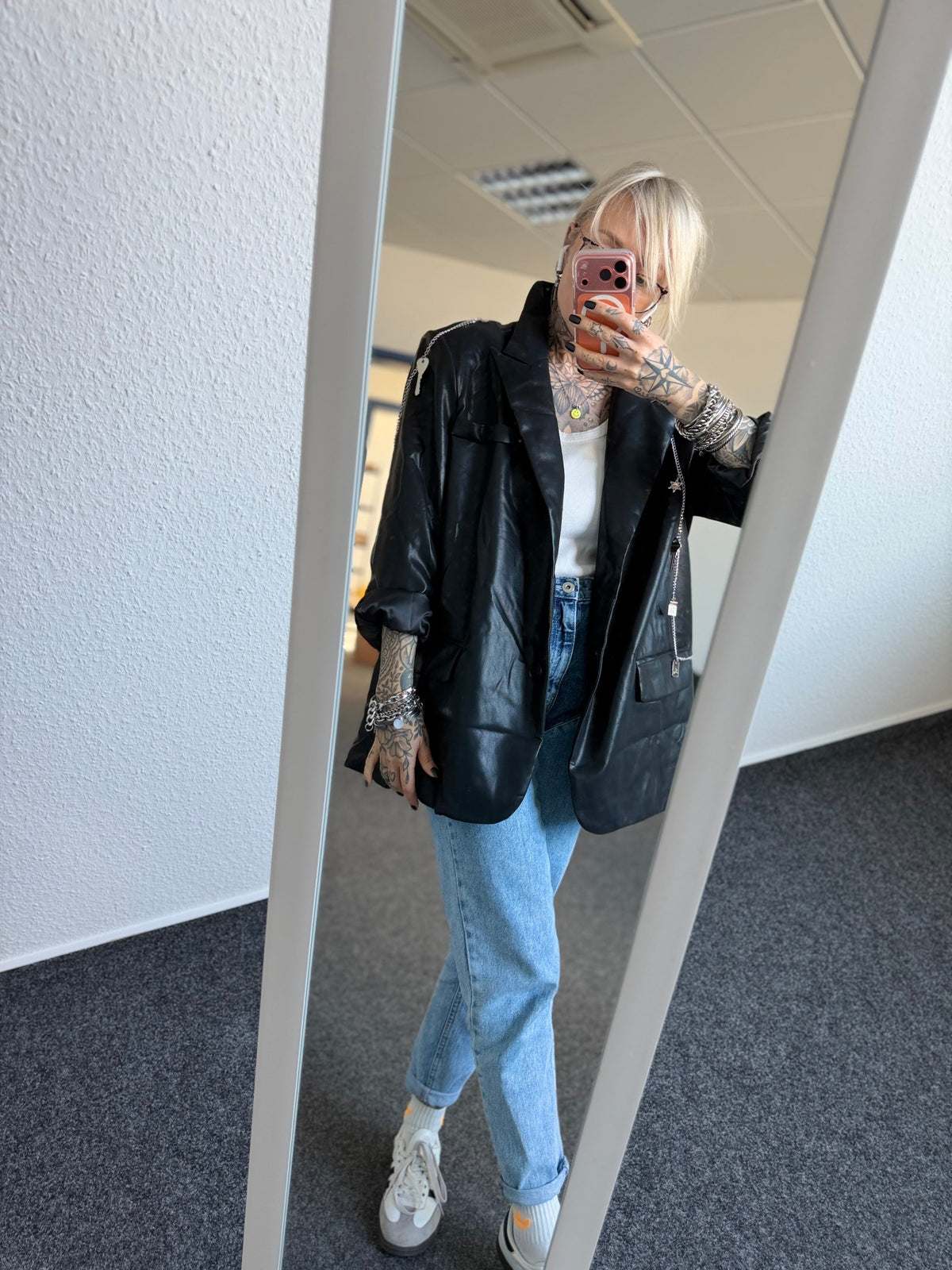 Blazer Kunstleder // KETTEN