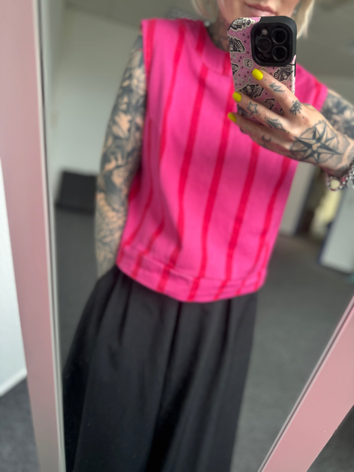 Jeans Oberteil // PINK ROT