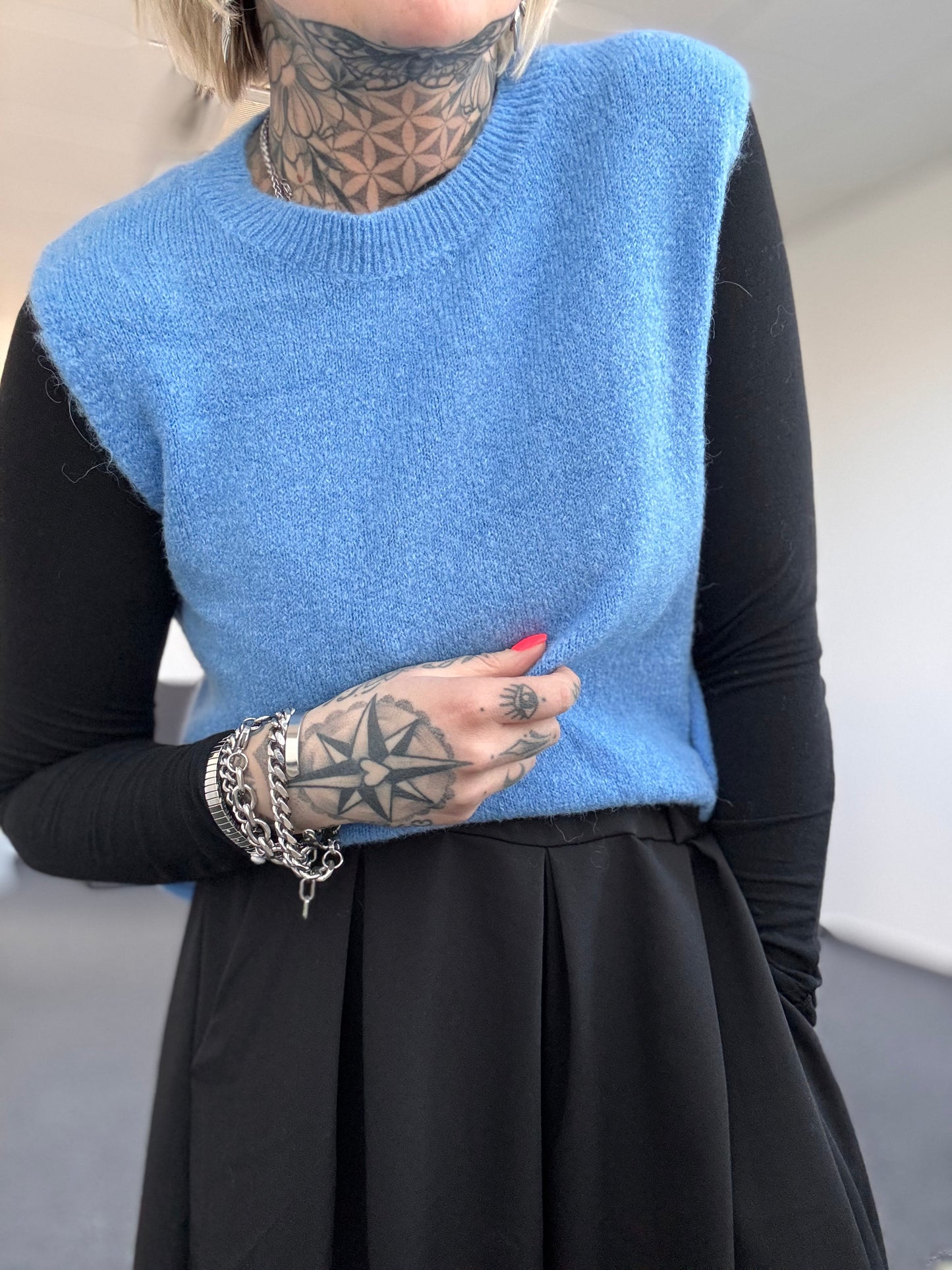 Baby Alpaka Pullunder // BLUE