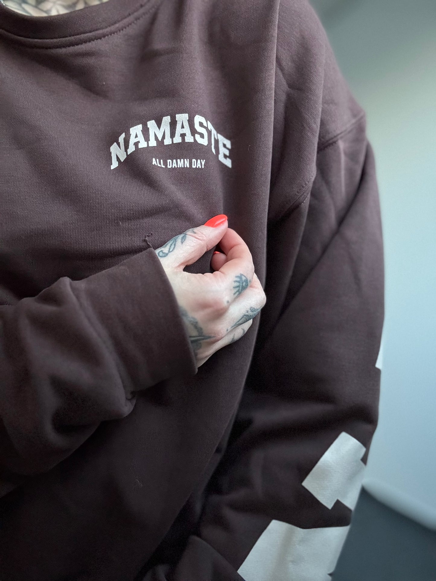 Statement Sweater // NAMASTE CHOCOLATE