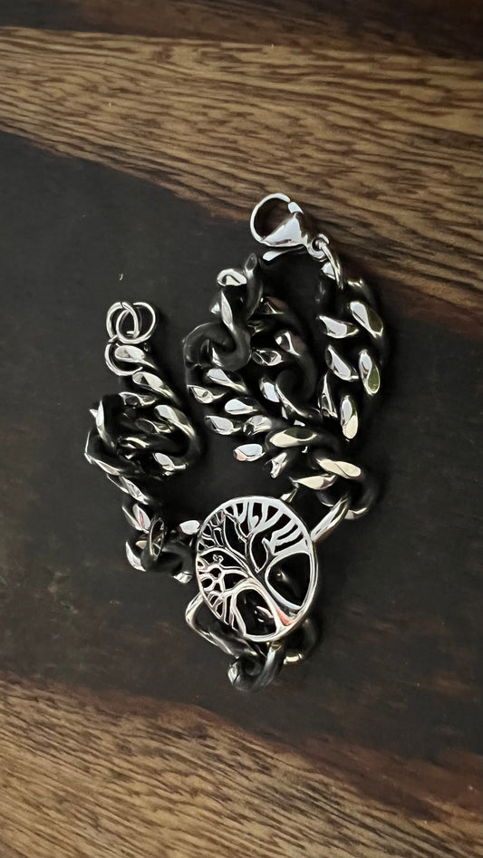 Armband // BLACK SILVER EDITION LEBENSBAUM
