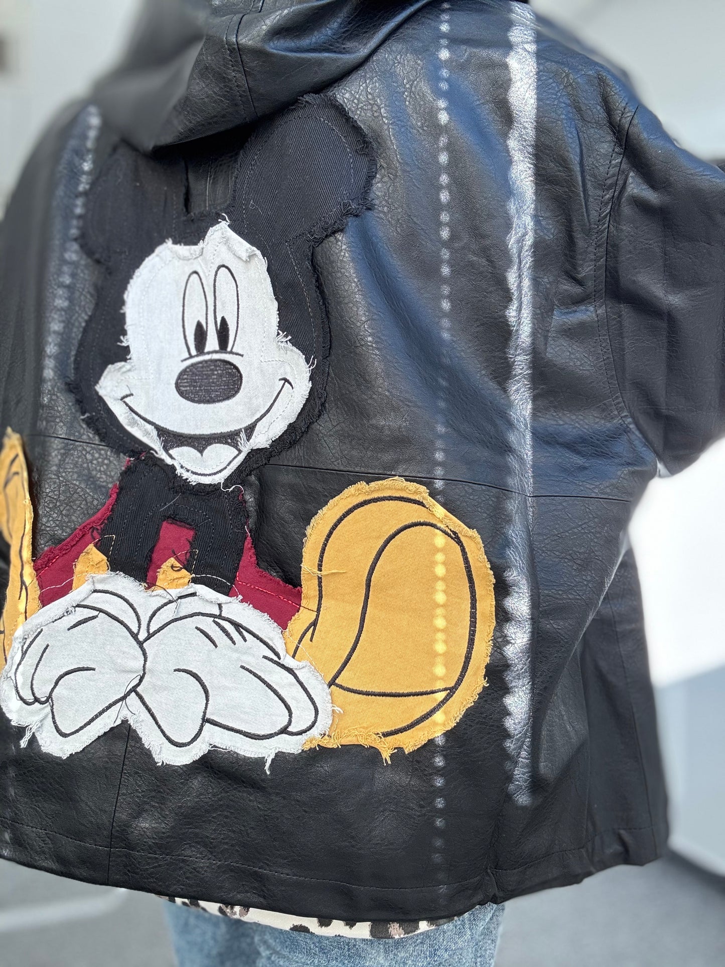 Statement Jacke in Lederoptik / BACK PATCH