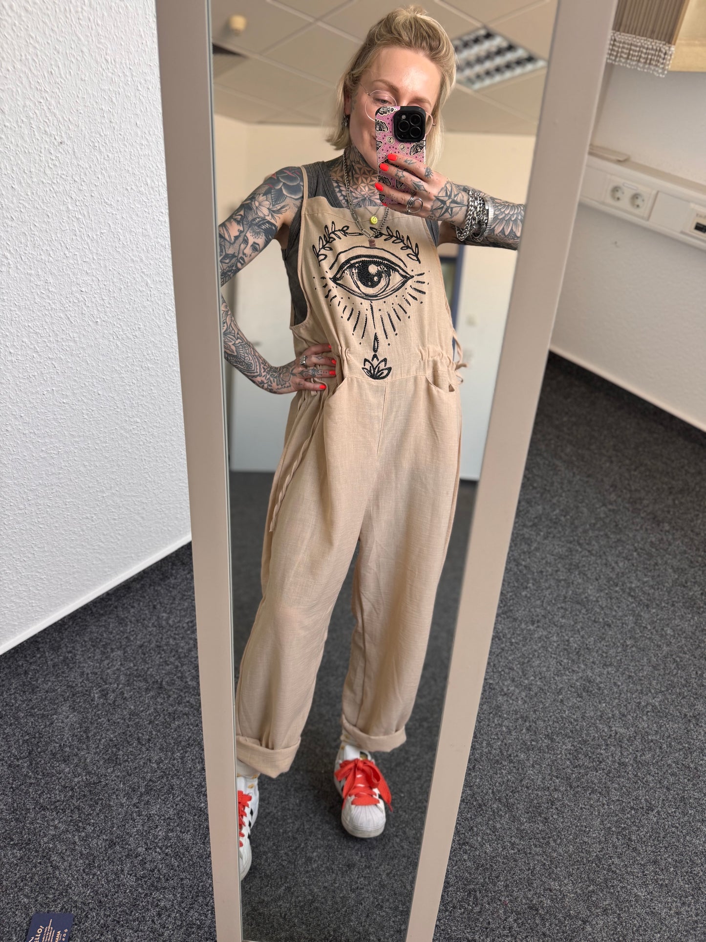 Latzhose Leinen // SAND