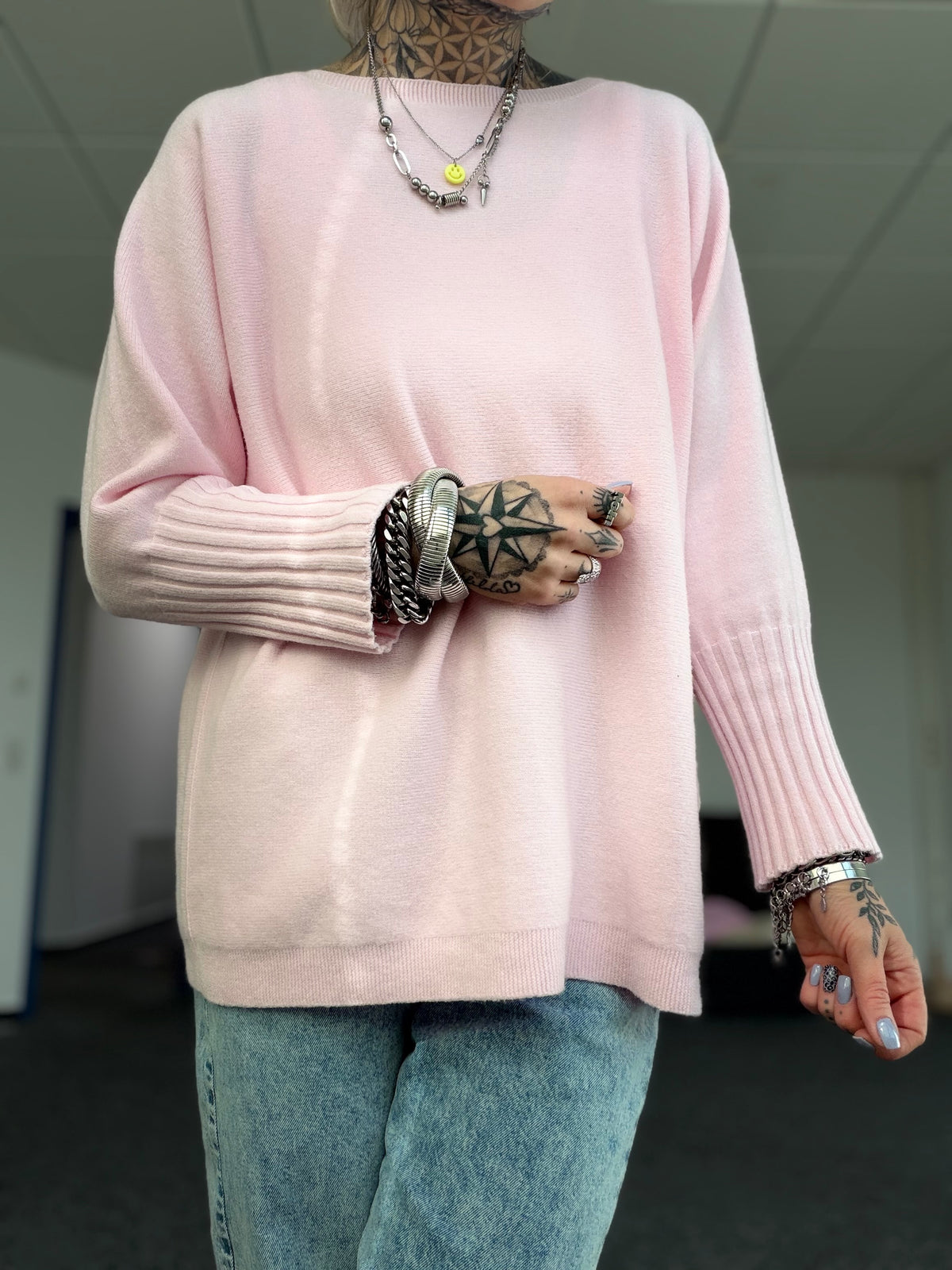 Feinstrickpulli // OVERSIZE HELLROSA