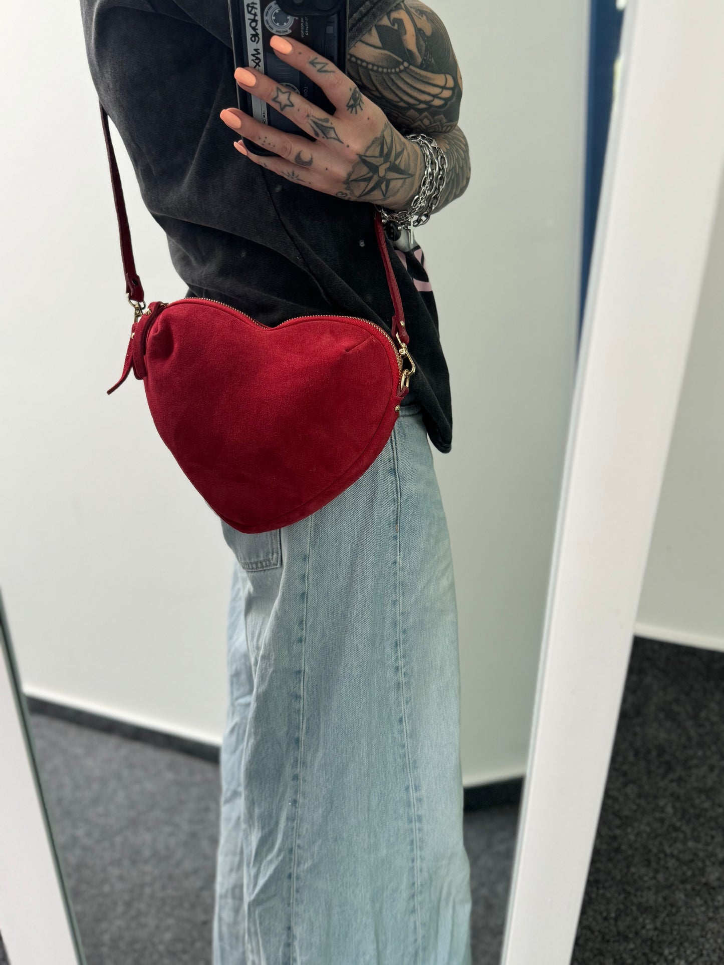 Crossbody Bag // HEART RED