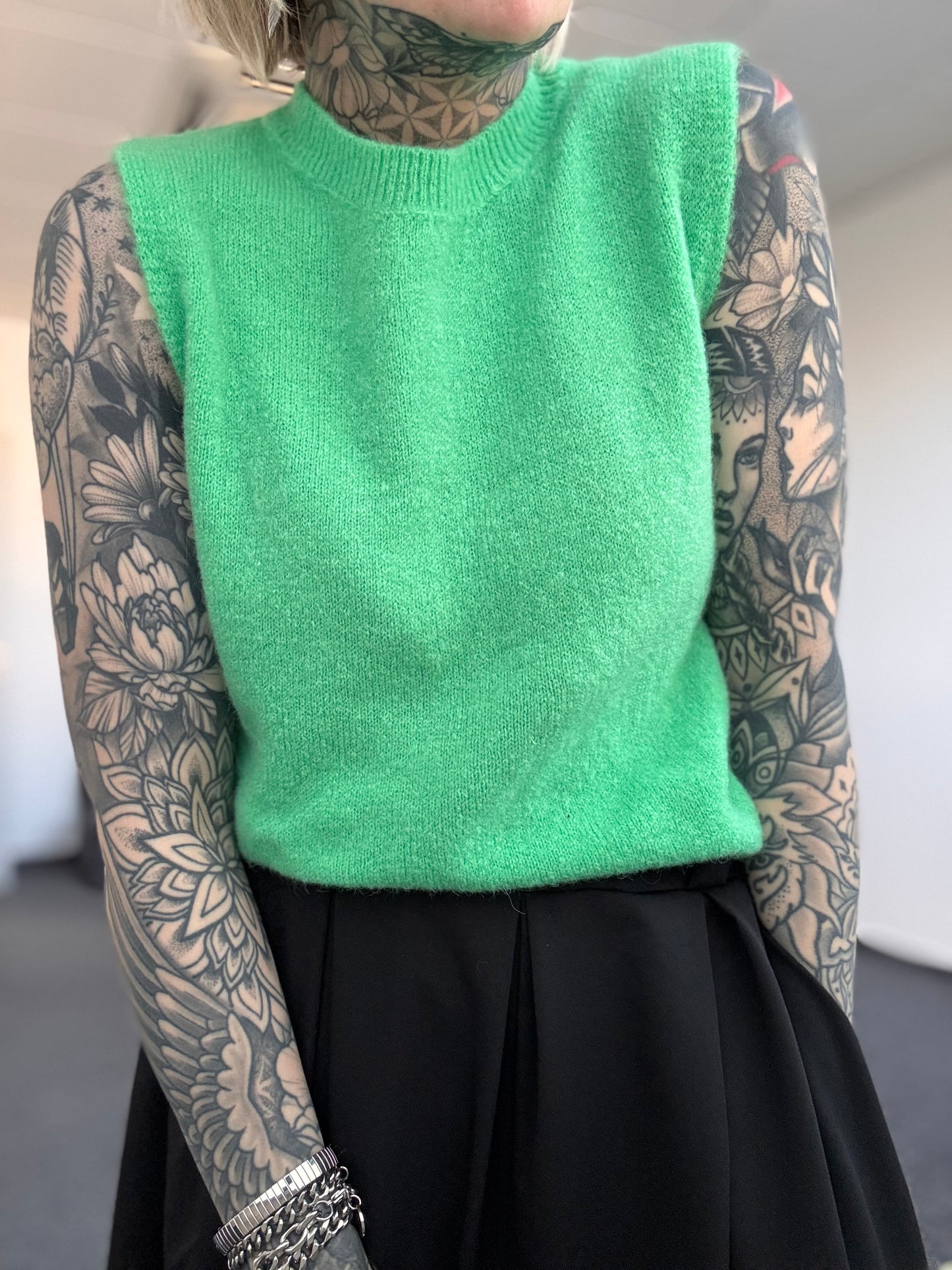 Baby Alpaka Pullunder // GREEN
