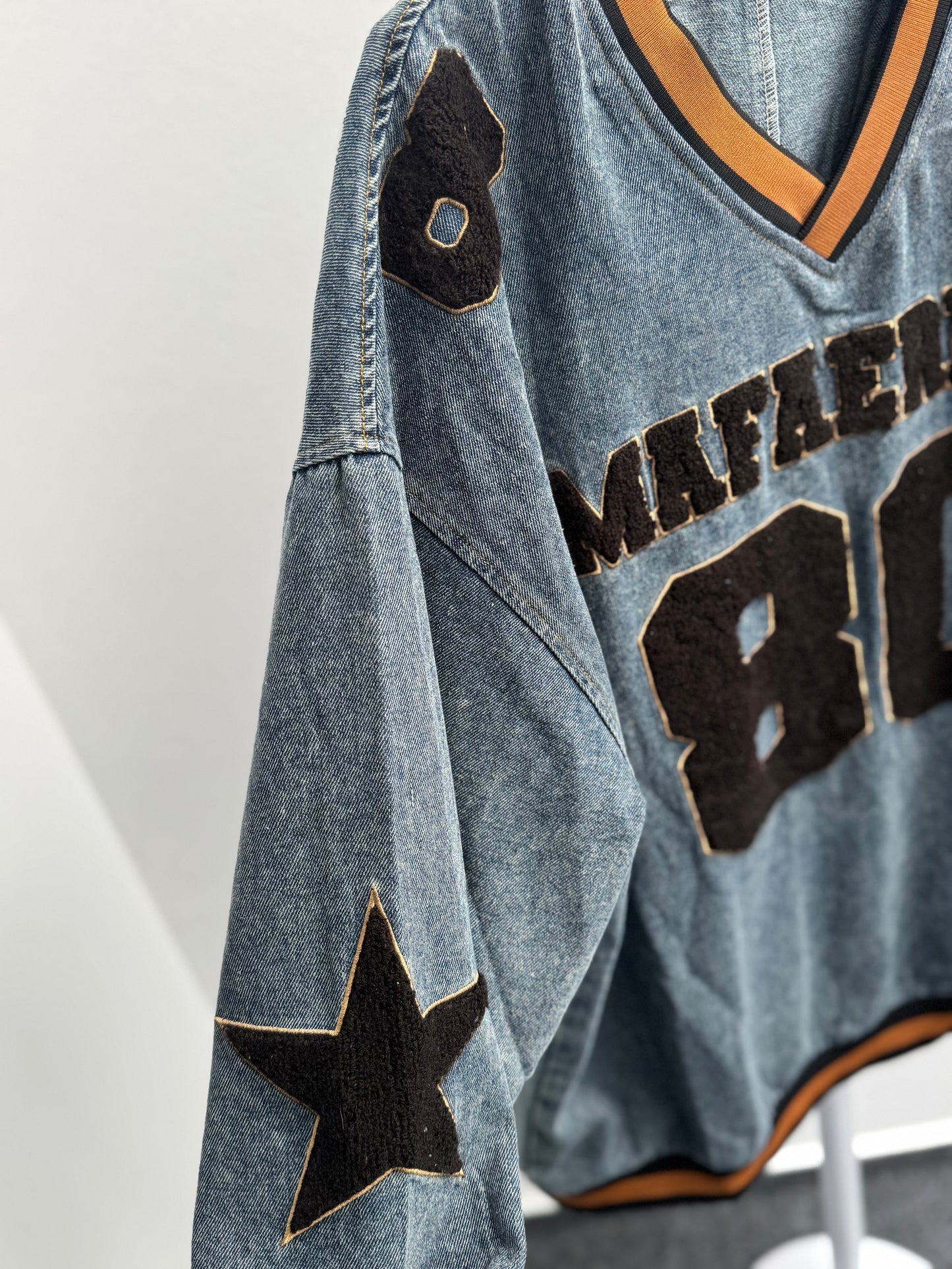 Baseball langarm // DENIM LEAGUE 80