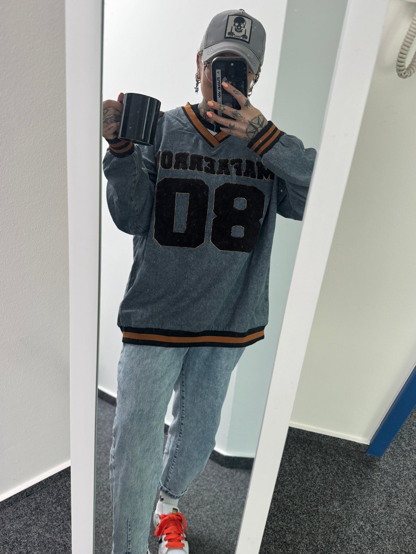 Baseball langarm // DENIM LEAGUE 80