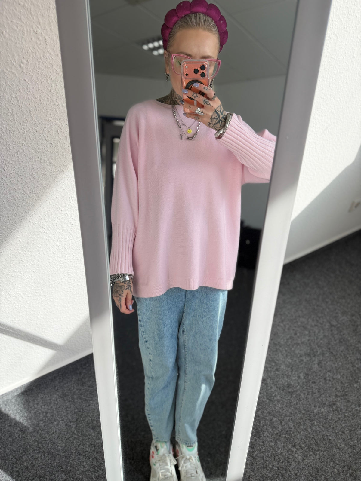 Feinstrickpulli // OVERSIZE HELLROSA