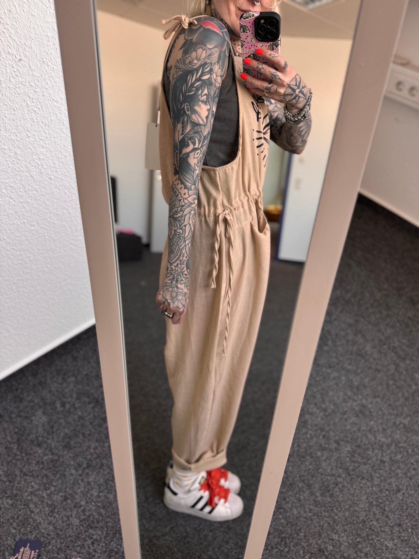 Latzhose Leinen // SAND
