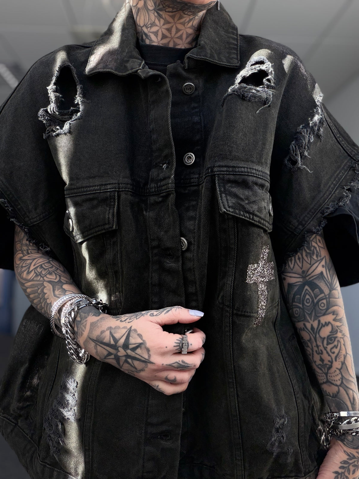 Jeansweste Oversize // SKULL