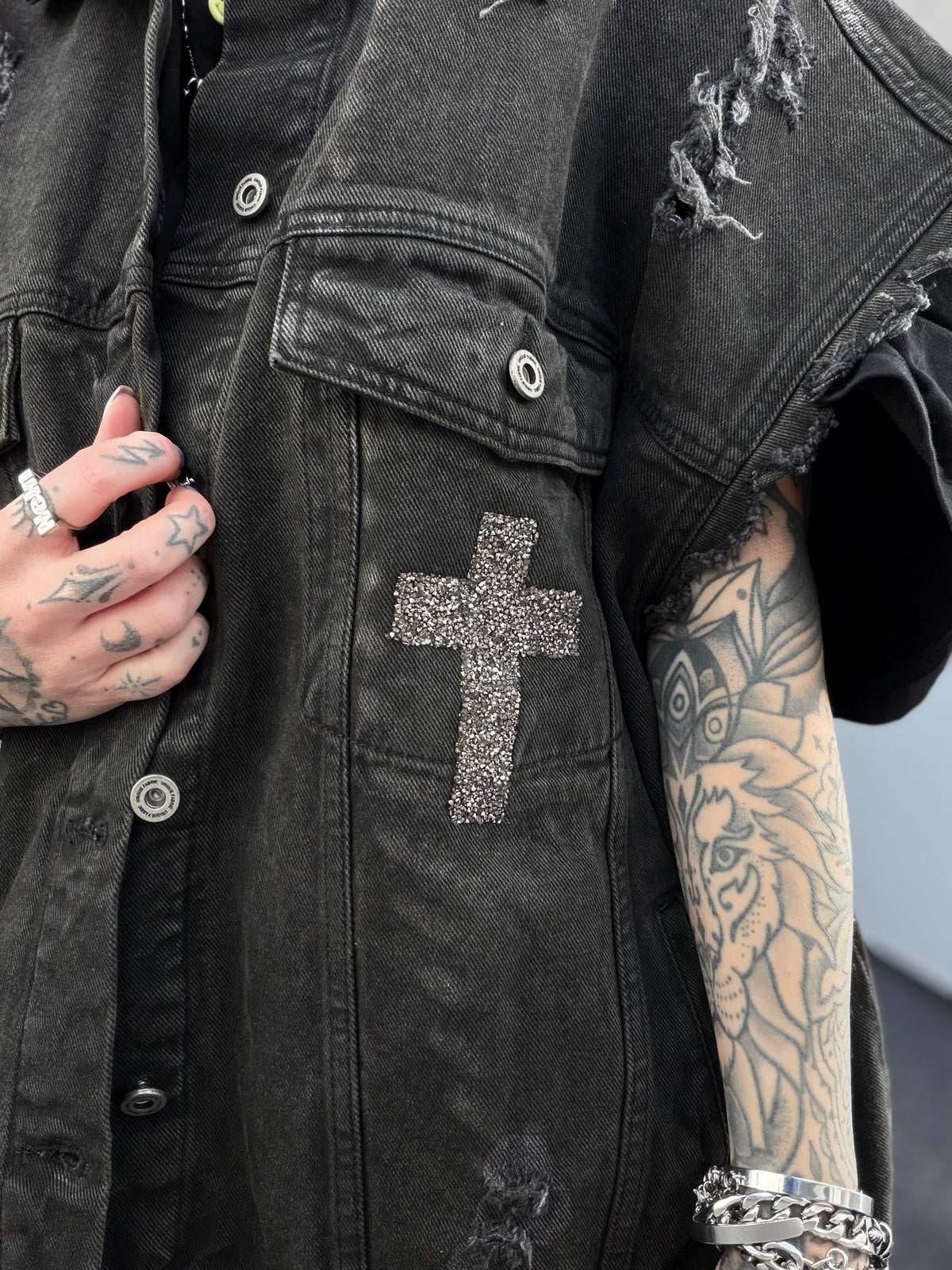 Jeansweste Oversize // SKULL
