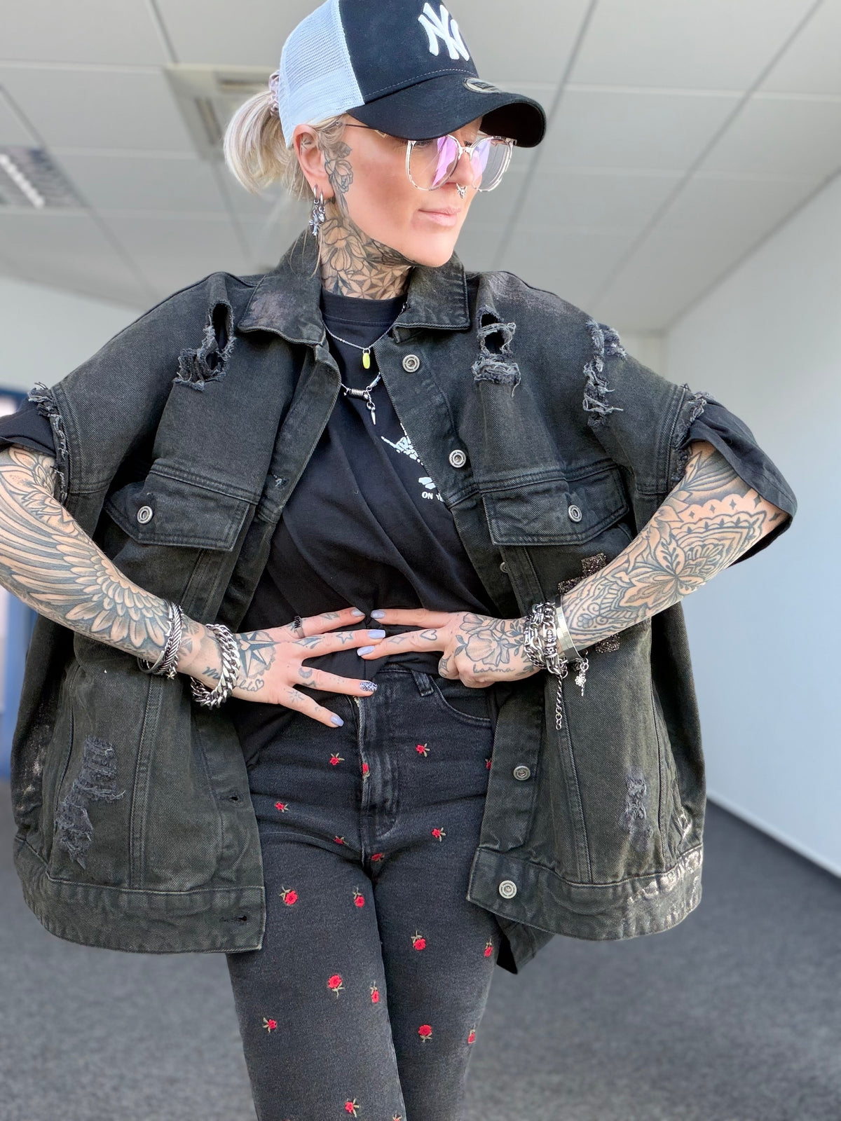 Jeansweste Oversize // SKULL